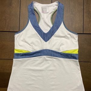 Lucky in Love Womens Racerback Tennis Tank Size S